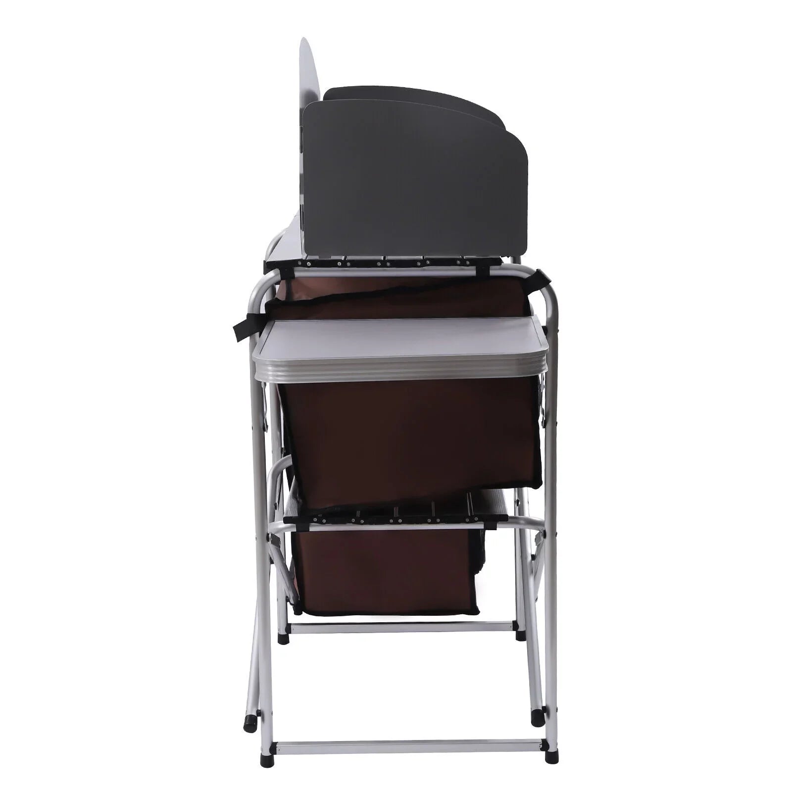 Camping Kitchen Table Storage Cabinet Folding  Grill Table Cupboard Shelf
