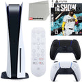 Sony Playstation 5 Disc Version (Sony PS5 Disc) with Midnight Black Extra Controller, Media Remote,  The Show 21, Accessory Starter Kit and Microfiber Cleaning Cloth Bundle