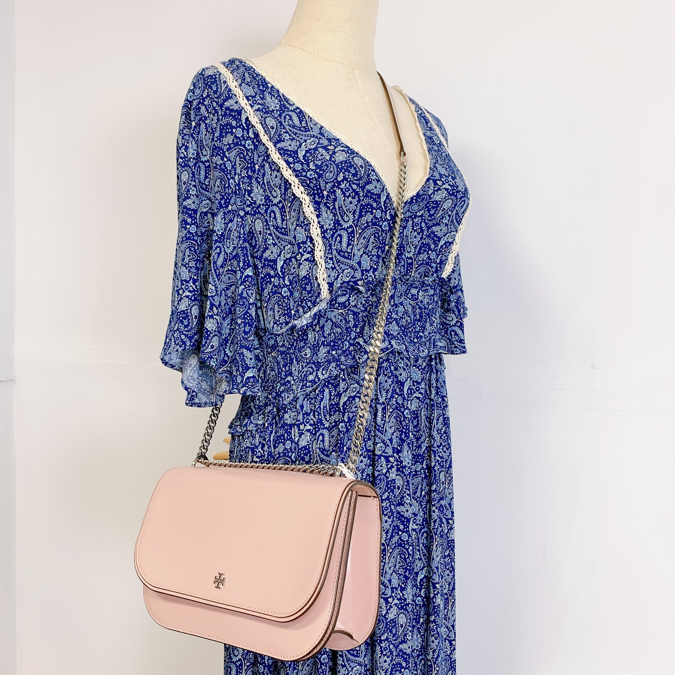 Tory Burch 149929 Emerson Top Handle Patent Leather Crossbody Bag