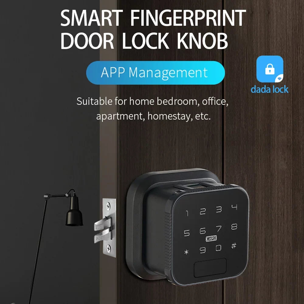 moobody Smart Lock Fingerprint Lock Door Lock Keypad Door Lock with Handle Fingerprint Electronic Deadbolt Door Lock Smart Door Lock Compatible with  Lock