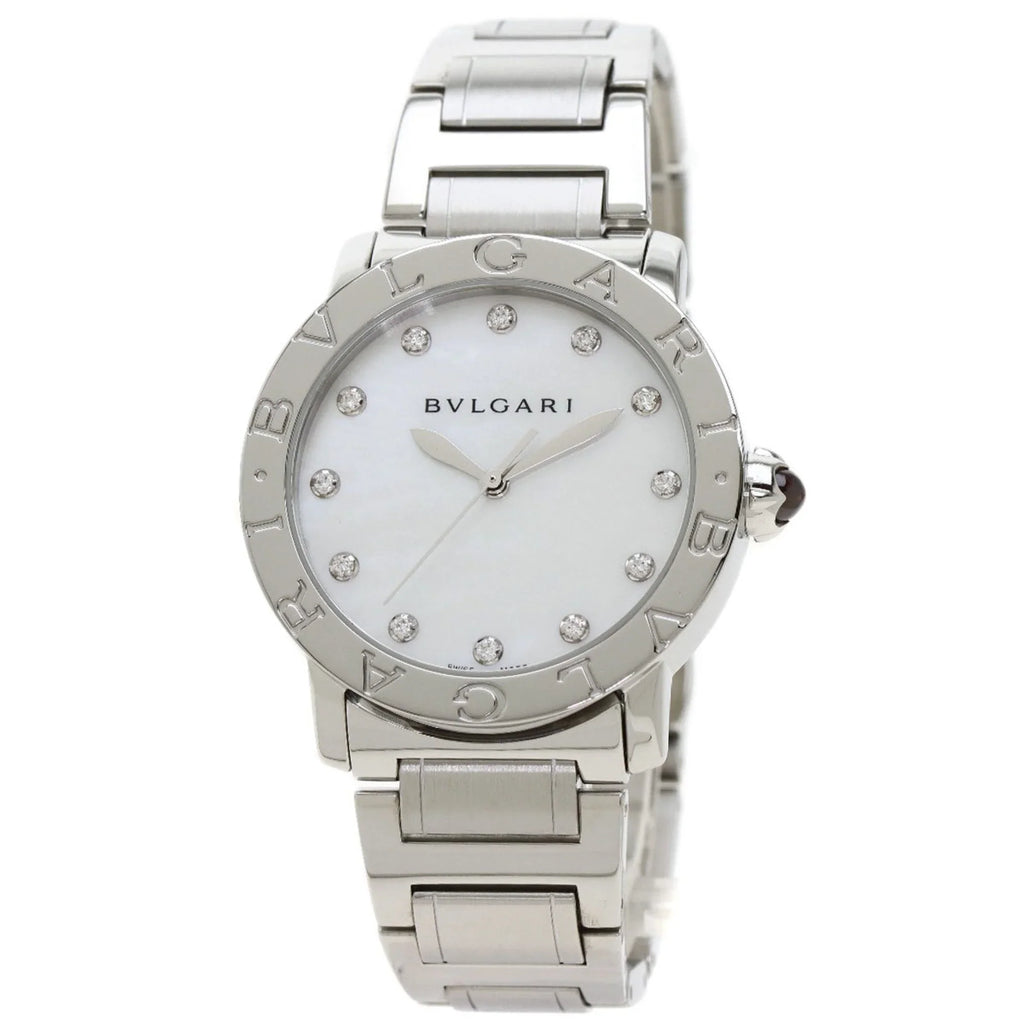 Pre-Owned Bulgari BB37S 12P Diamond Watch Stainless Steel/ Men's  (Good)