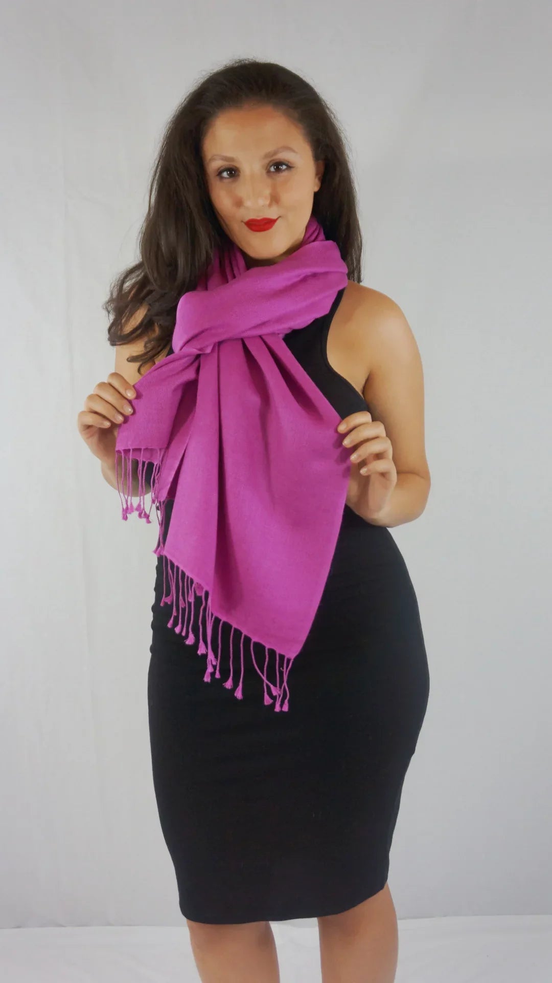 Shawl/Shawls/Scarf/Scarves/Wrap/Stole/Muffler/Cape/Ruana/Blanket/Throw/Pashmina Shawl/Cashmere Scarf/Wool/Silk (Raspberry Regular Shawl)