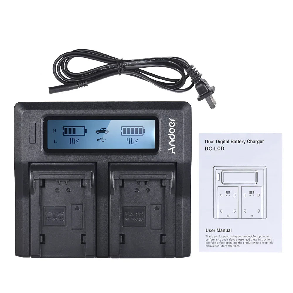 Andoer -FZ100 Dual Channel  Battery Replacement for Sony A7III A9 A7RIII A7SIII