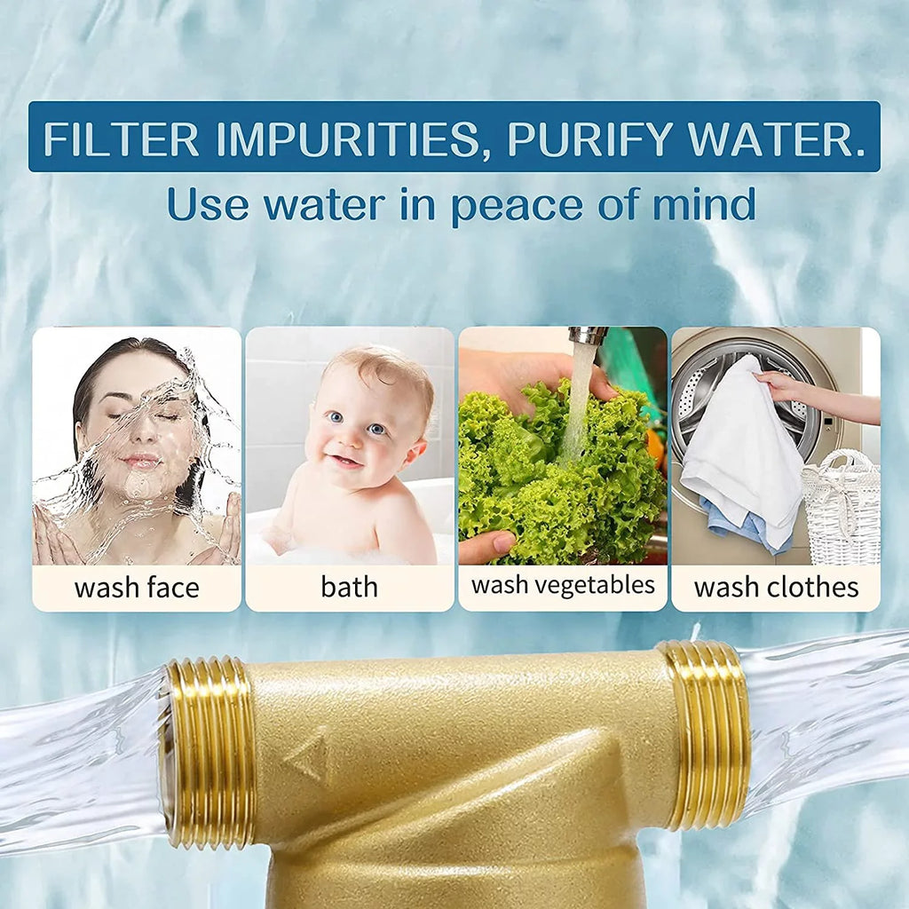 Roastove Spin Down Sediment Water Filter, Pre-Filter for Whole House, Contains Two 3/4" Push-to-Connect Fittings, Rated at 50 Micron