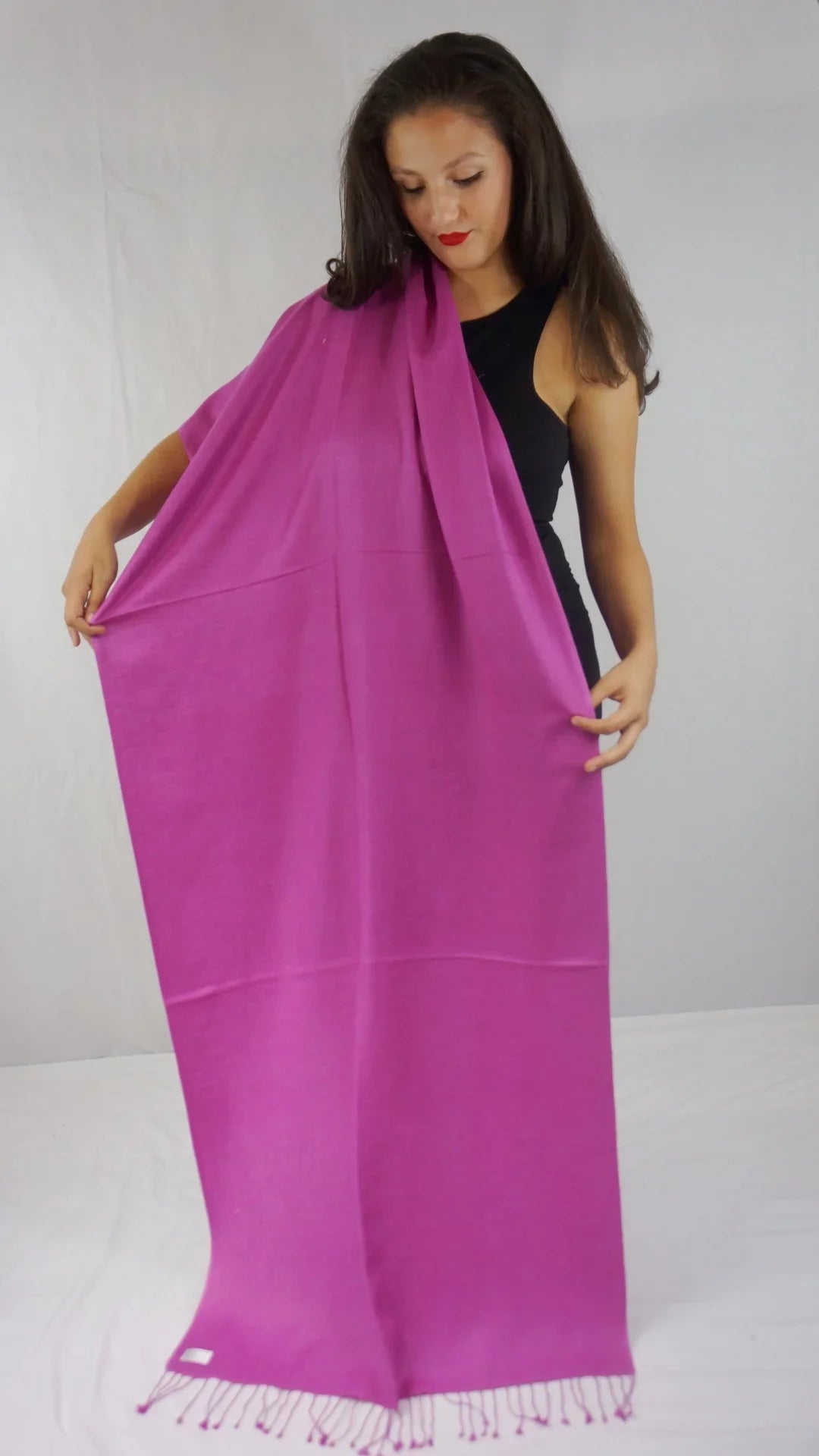 Shawl/Shawls/Scarf/Scarves/Wrap/Stole/Muffler/Cape/Ruana/Blanket/Throw/Pashmina Shawl/Cashmere Scarf/Wool/Silk (Raspberry Regular Shawl)