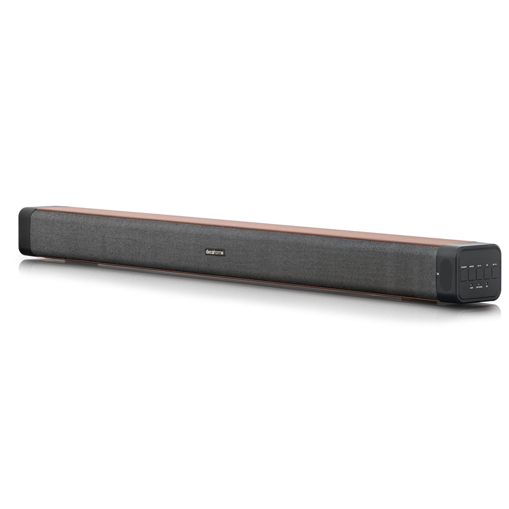 Restored Deco Gear SB200WOD 60W 2.0 Channel Soundbar with Builtin Dual Subwoofers and Four 2.5 inch Drivers (Refurbished)