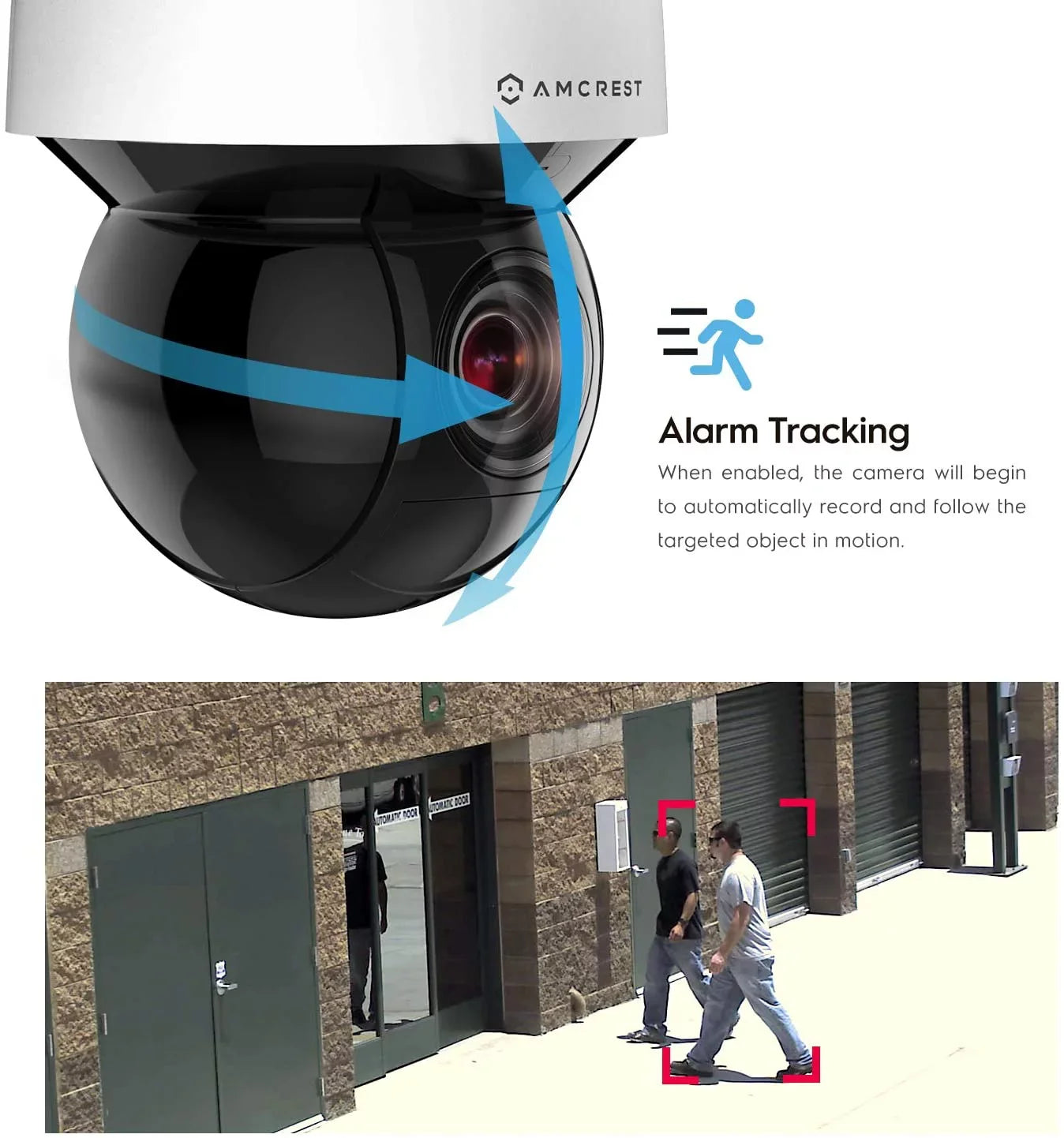 Amcrest 4MP Outdoor   +  Camera Pan Tilt Zoom (Optical 32x Motorized) UltraHD + Camera Security Speed Dome, People and Vehicle Detection , 492ft Night Vision + (802.3at) IP4M-1083EW-