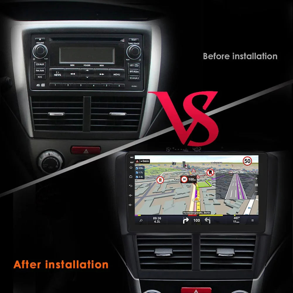 For Subaru Forester Impreza   2008-2014 Android 12  Navigation Wifi 8+128GB  Car Stereo Radio Head Unit Carplay Bluetooth