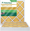 Filterbuy 22x22x1  11 Pleated   Furnace Air Filters (4-Pack)
