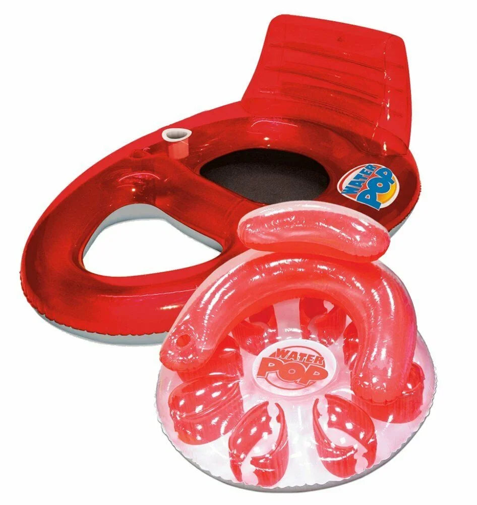 Poolmaster Water Pop Circular and Oval Inflatable Swimming Pool Lounges - 2 Pack