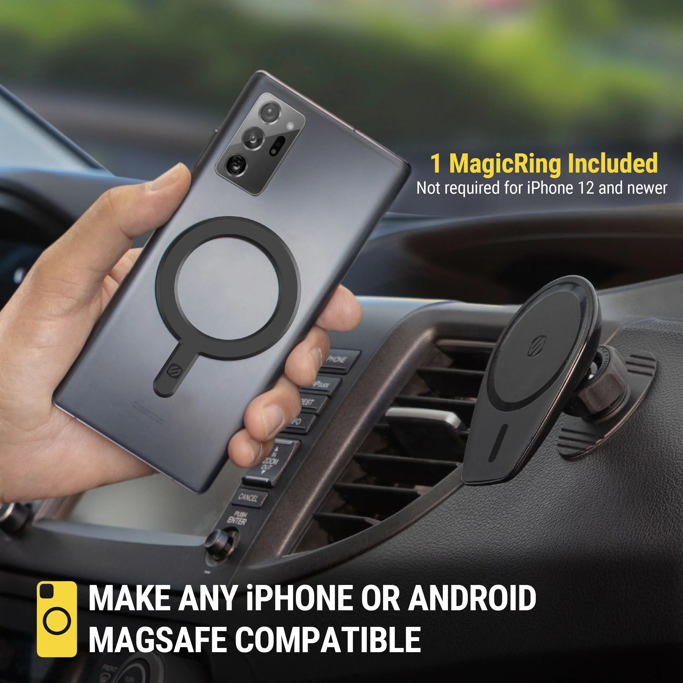Scosche  MagicMount Pro  4in1 Magnetic Dash/Windshield/Vent Mount Comp w/ iPhone 15/14/13