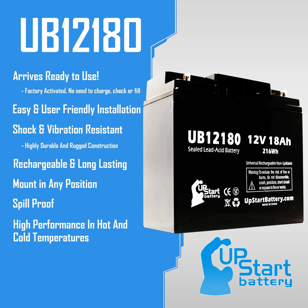 Compatible    CFP12V18UPS Battery - Replacement UB12180 Universal Sealed Lead Acid Battery (12V, 18Ah, 18000mAh, T4 Terminal, , )