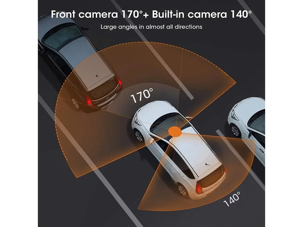Dual Dash Cam Hardwire Kit Included  1080p+1080p Front Inside Cabin Car Camera Driving Recorder with Infrared Night Vision  G-Sensor Loop Recording for Taxi Rideshare