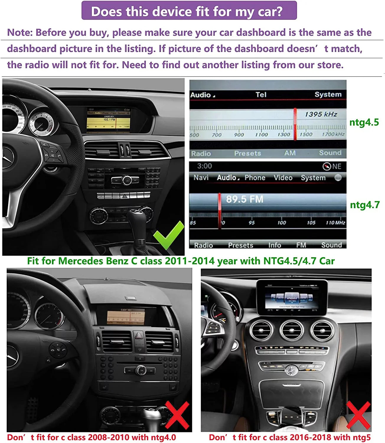 Road Top Android 13 Touch Screen Car Stereo 10.25" 8GB+256GB Car Touch Screen for Mercedes Benz C Class W204 2011-2014 Year with NTG4.5/4.7, Supports Wireless Wired CarPlay Android Auto Mirrorlink