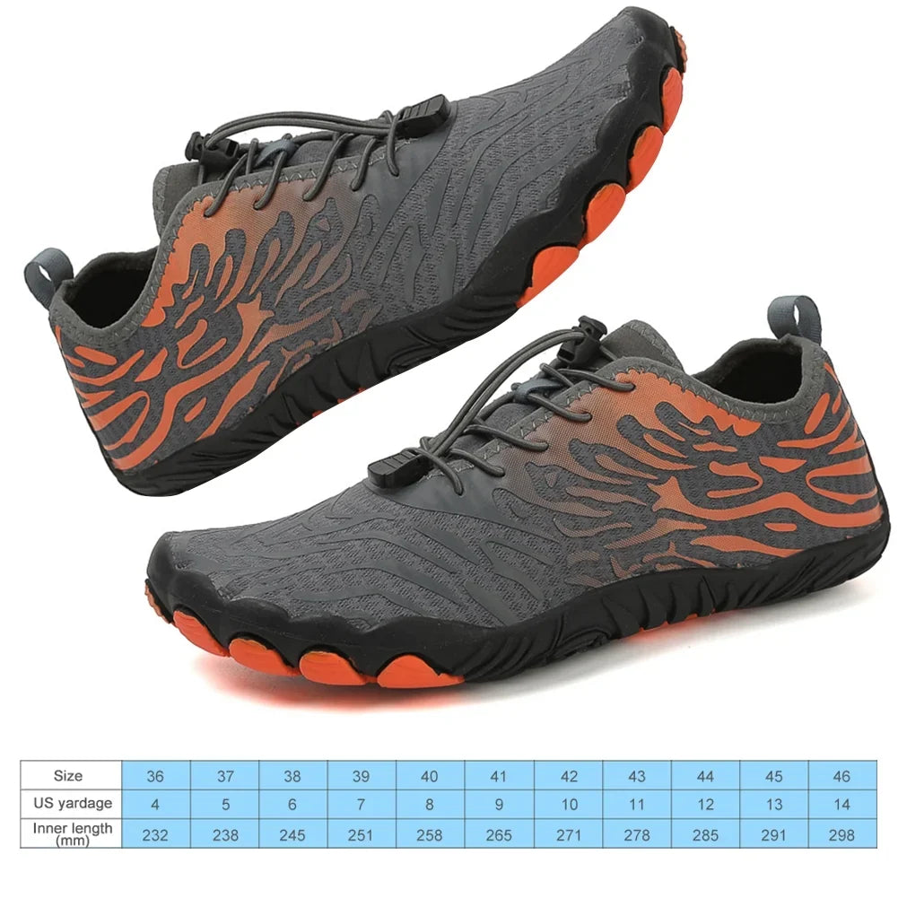 SunyaMood Wading Shoes Barefoot Diving Shoes Anti Slip for Water Activities (Grey 40)