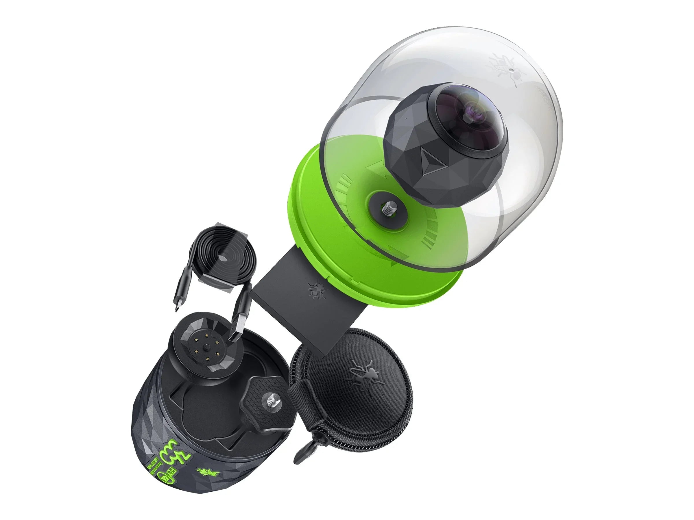360Fly 4K - Action camera - 16.0  / 30 fps - flash 64  - Wi-Fi, Bluetooth - underwater up to 30ft - black
