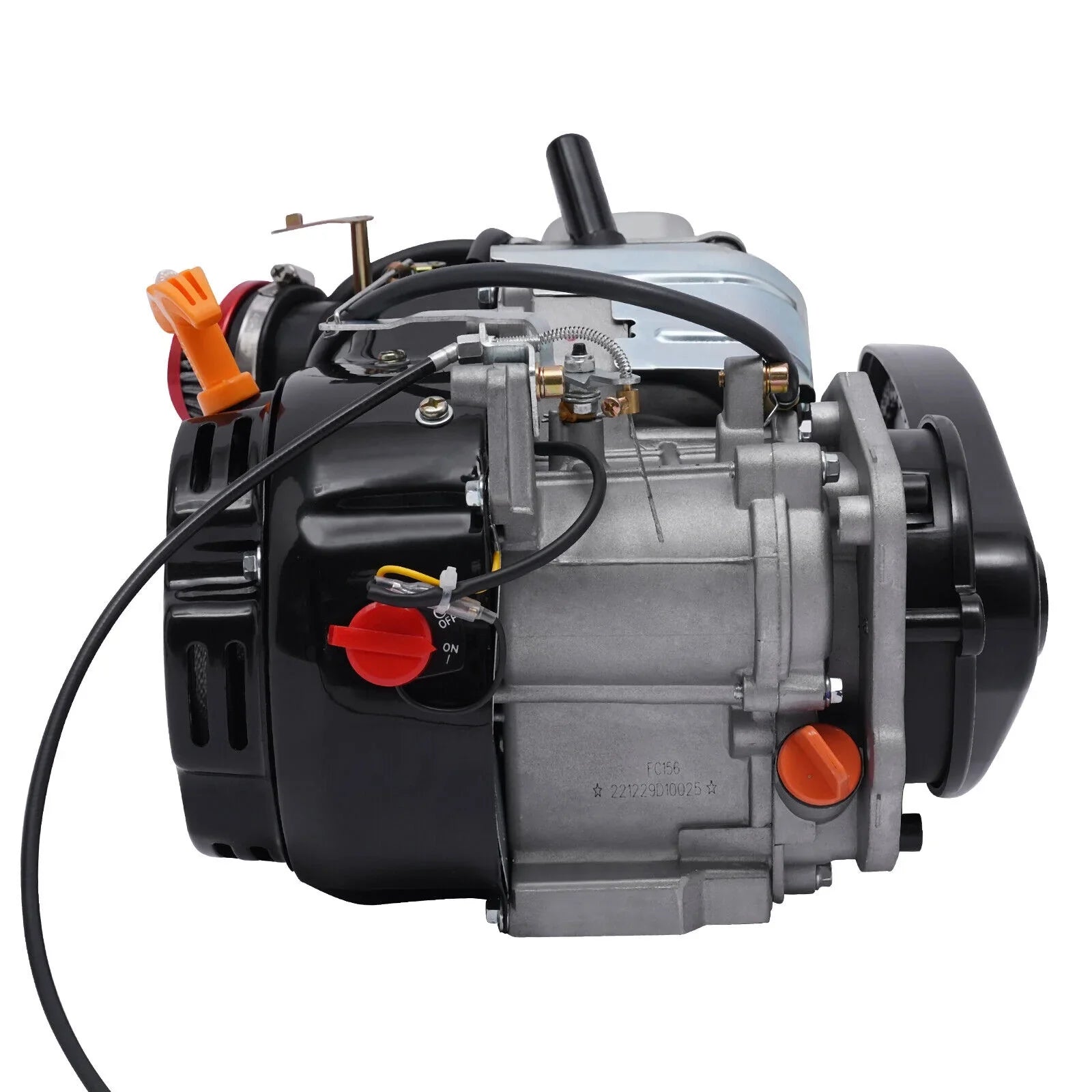 100cc 4 Stroke Bicycle Motor Kit Motorized Bicycle Engine Kit Single Cylinder Petrol Gas Motor Engine Kit, 44 Tooth Chain -156F