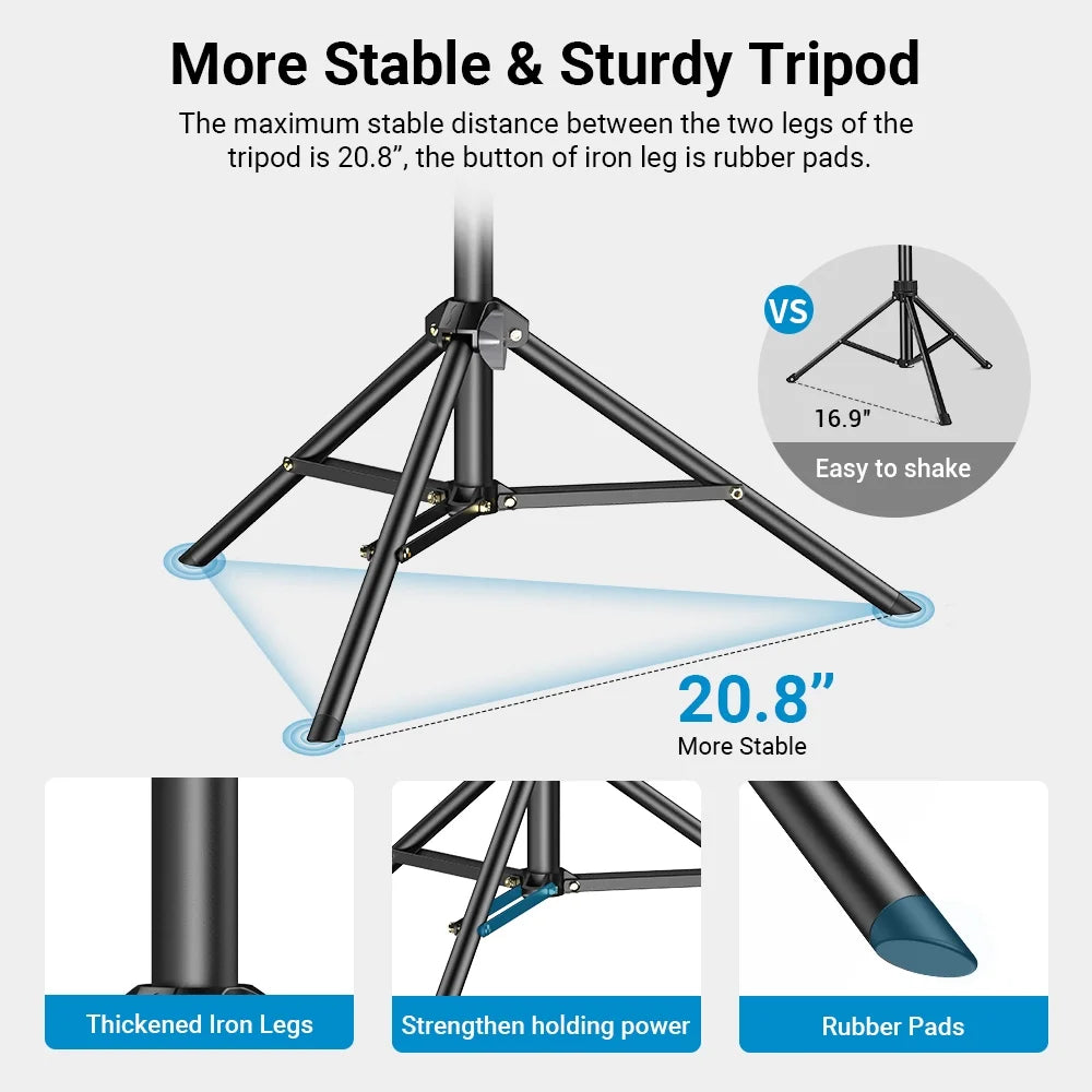 Selfie Stick Tripod Stand Aluminum Alloy 180cm for  Smartphone Camera