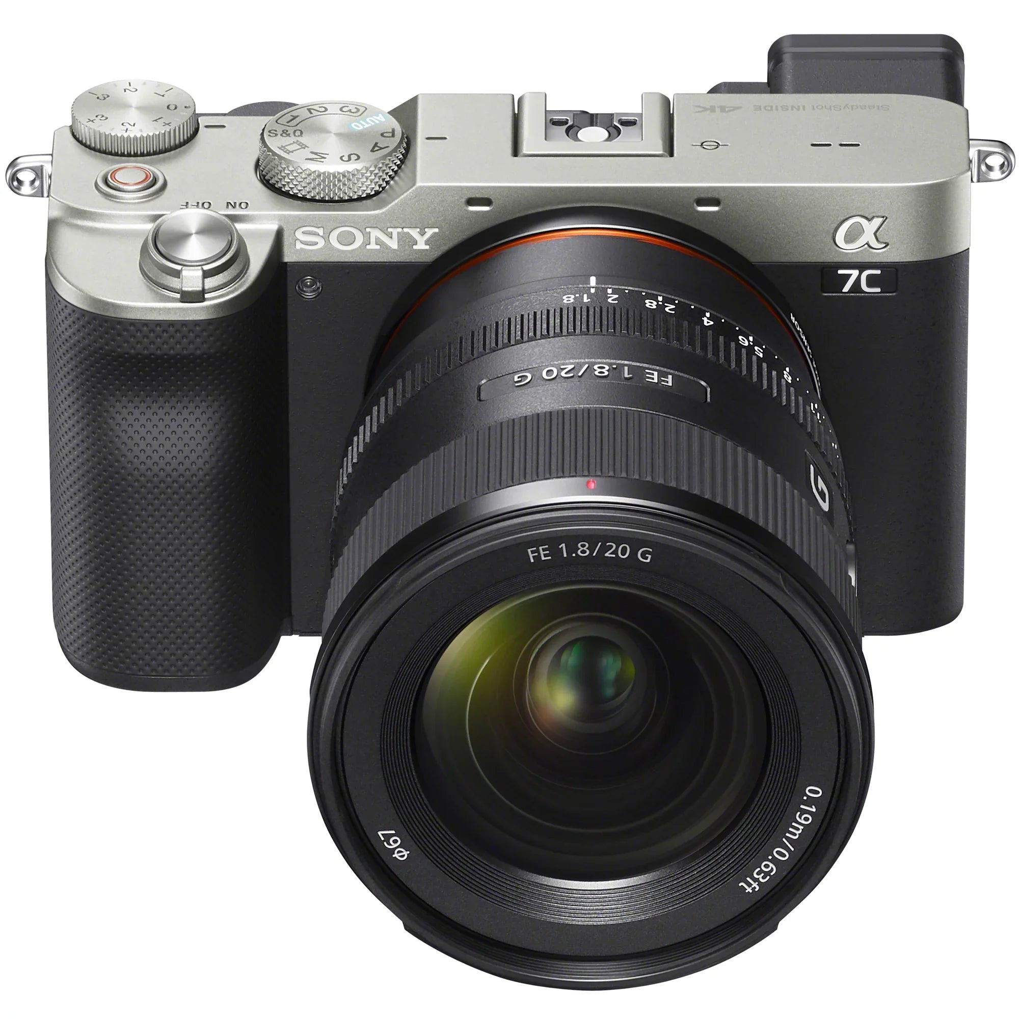 Sony a7C Mirrorless Full Frame Camera Body with Sony  20mm F1.8 G Lens SEL20F18G Silver ILCE7C/S Bundle with Deco Gear Photography Backpack Case , Software and Accessories