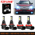 9005+H8/H9/H11 for Ford Explorer 2011-2015 Ice Blue Led Headlights Bulb Fog Light,,C07
