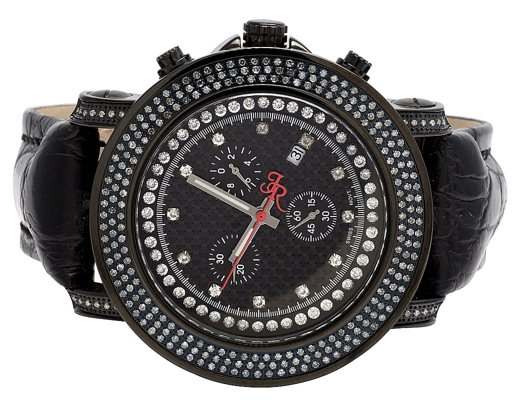 Joe Rodeo Mens Joe Rodeo Junior JJU3 Black  50MM Diamond Watch 2.5 Ct