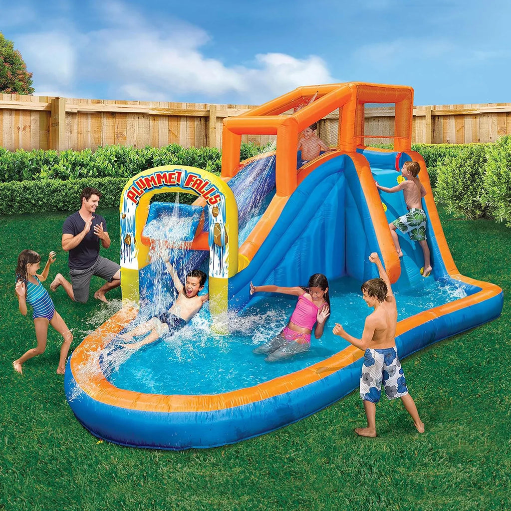 Banzai Plummet Falls Adventure Inflatable Outdoor Water Park Splash Pool