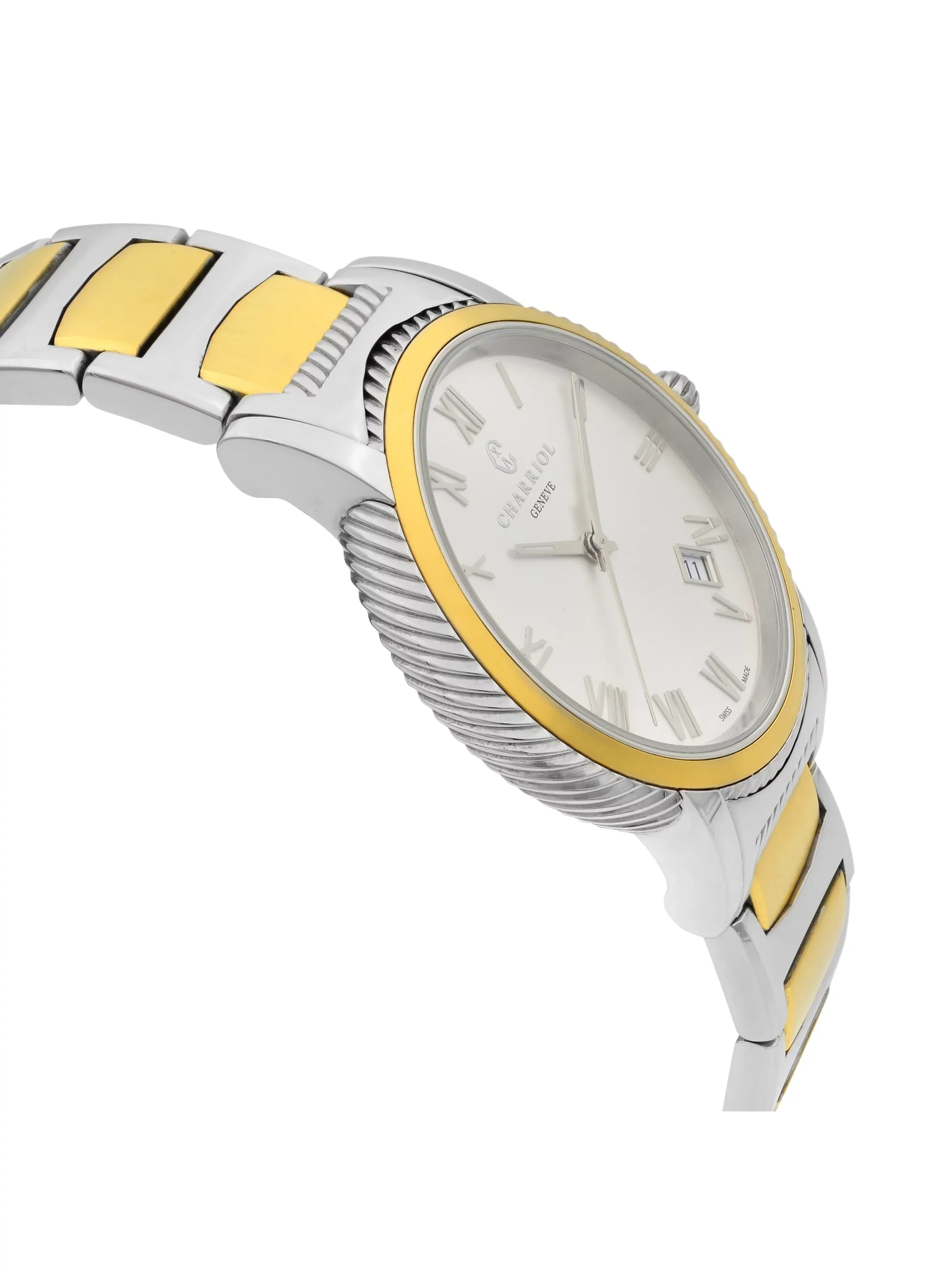 Charriol Parisii Two Tone Steel Silver Dial Quartz Unisex Watch P40SY2.931.001 Pre-Owned