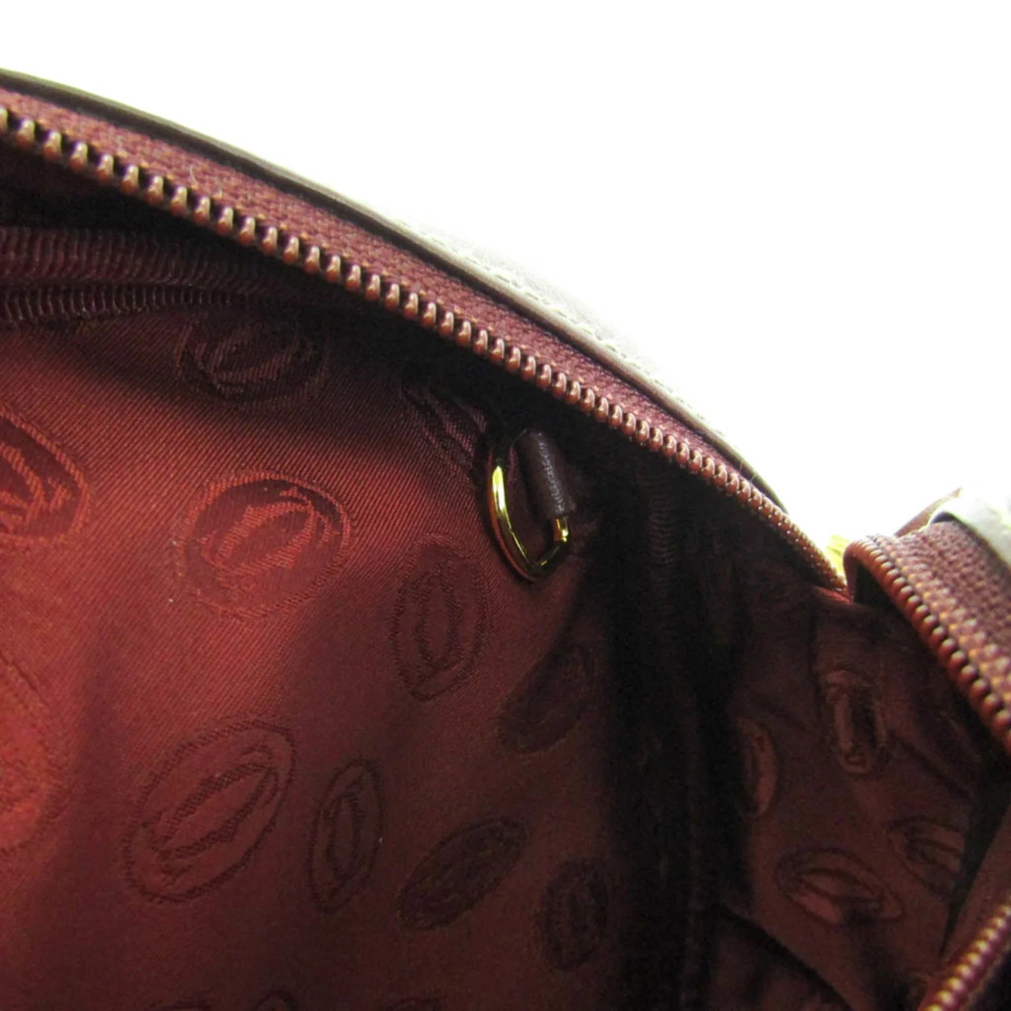 Pre-Owned Cartier Must Women's Leather Shoulder Bag Bordeaux (Good)