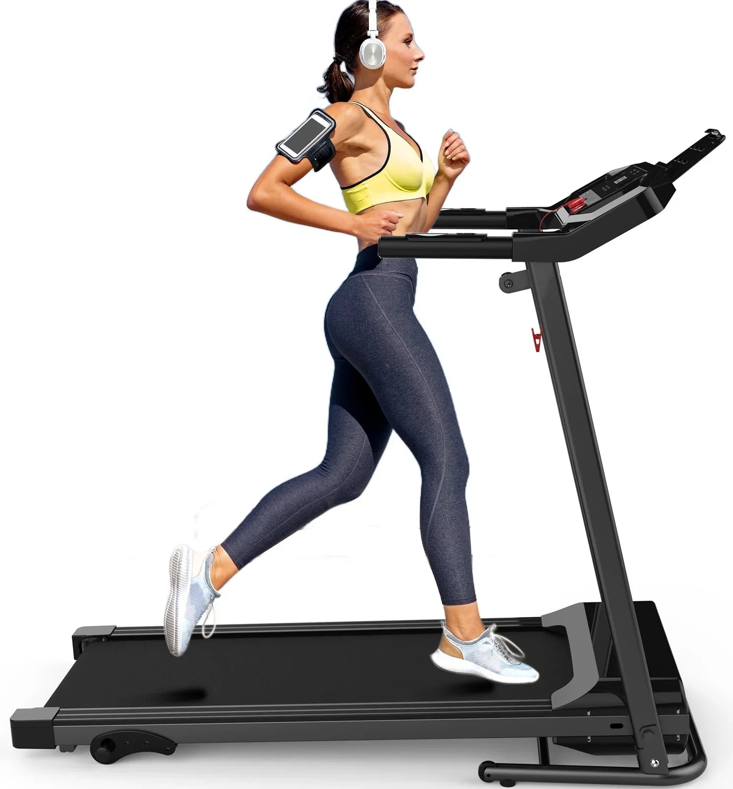 Walking Pad, Sturdy & Durable Under Desk Treadmill, Folding Treadmill with 300LBS Capacity, Beautifully Designed Installation-Free Treadmills for Home Bluetooth Speaker