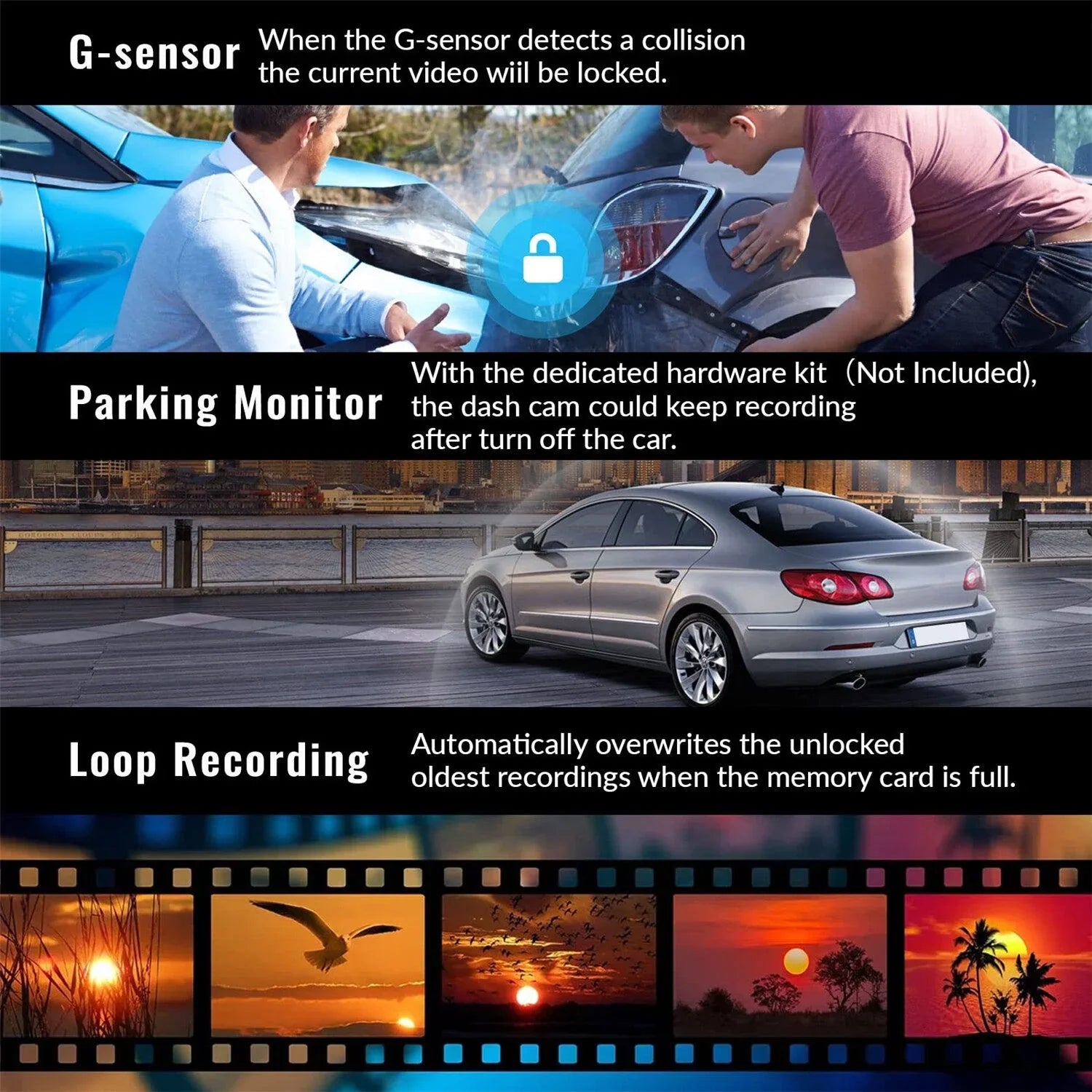 Mirror Dash Cam with Wireless Apple Carplay&Android Auto,11.26" Voice Control Rear View Mirror 1080P Front and Rear View Dual Cameras, Transmitter,Night Vision,Parking Assistance, ,Loop Recording