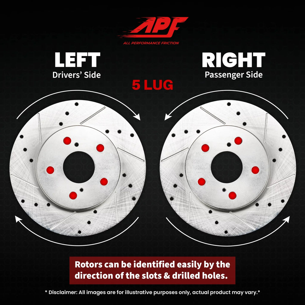Front Zinc Drill/Slot Brake Rotors + Ceramic Pads for Ford Ranger 4WD 2003-2011