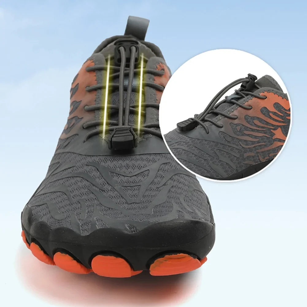 SunyaMood Wading Shoes Barefoot Diving Shoes Anti Slip for Water Activities (Grey 40)