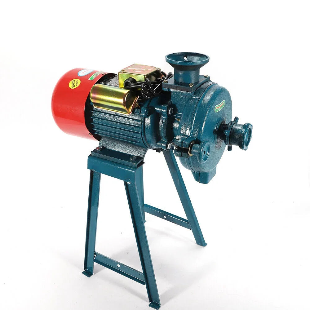 ZhdnBhnos 2200W 220V Electric Grain Flour Grinder Mill Commercial Heavy Duty Corn Wheat Cereal Dry Feed Grinder Pulverizer Machine w/ Funnel 1400r/Min