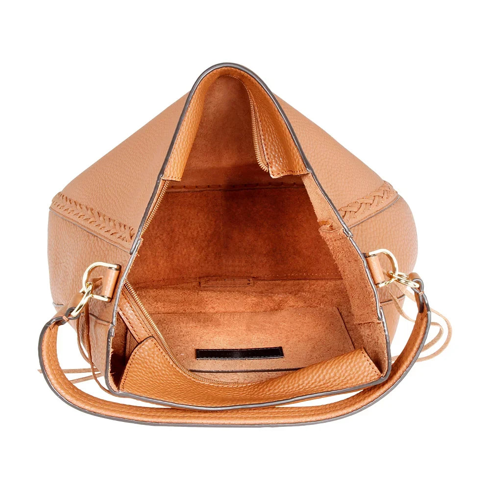 Rebecca Minkoff Unlined Ladies Large Almond Leather Hobo Handbag HSP7IUWH32