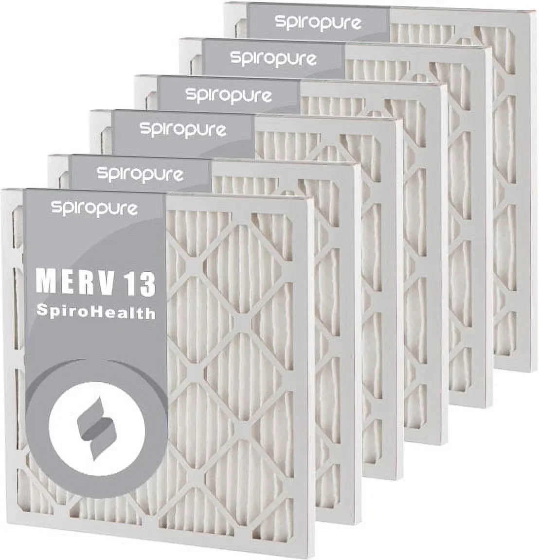 SpiroPure 9x11x1  13 Pleated Filter Air Filters - Made in  (6 Pack)