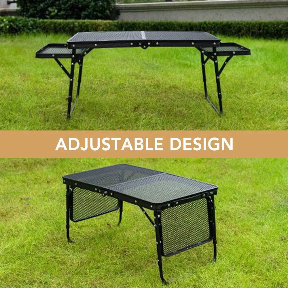 Anself Folding Camping Table, Portable Picnic Cooking Station, Food Prep Table, Dining Gear