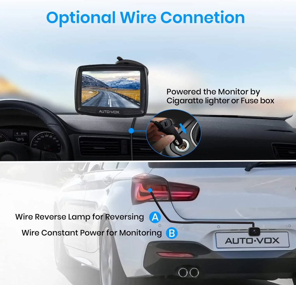 Wireless Backup Camera for Trucks, Waterproof Reversing Camera Easy Installation, Vehicle Digital BackUp Camera System Wireless Rear View Camera for Trailer