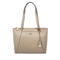 Michael Kors Maddie Medium Crossgrain Leather Tote-Truffle