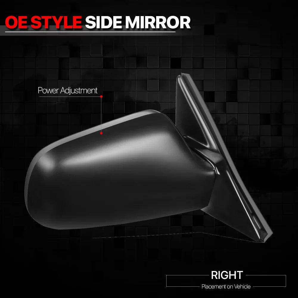 For 1988-1991 Honda Civic Sedan Right Passenger Side Door Mirror Power Operated Rear View Door Espejos 89 90