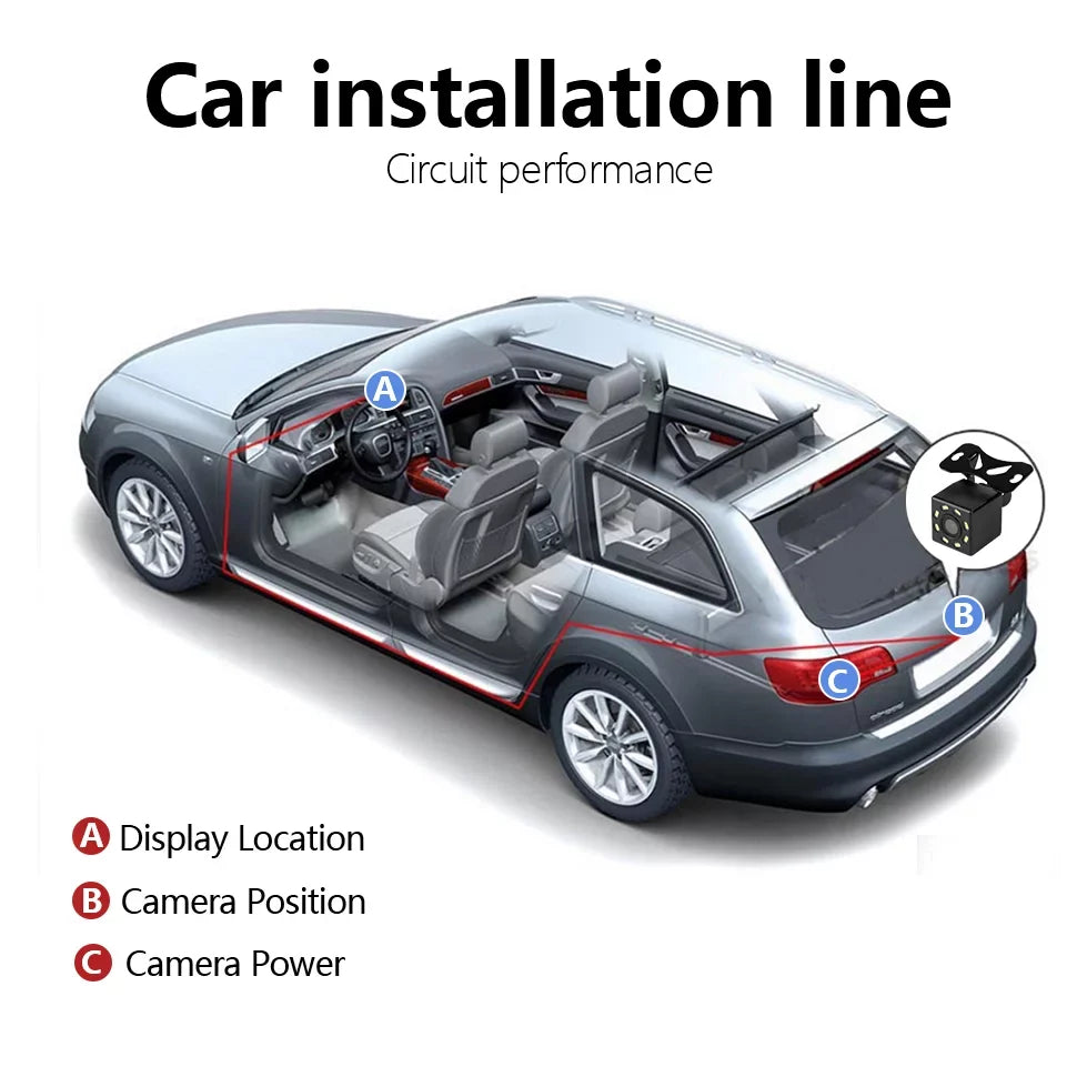 2.4GHz Wireless Video Transmitter and Receiver + 8LED Camera + Car Monitor Kit