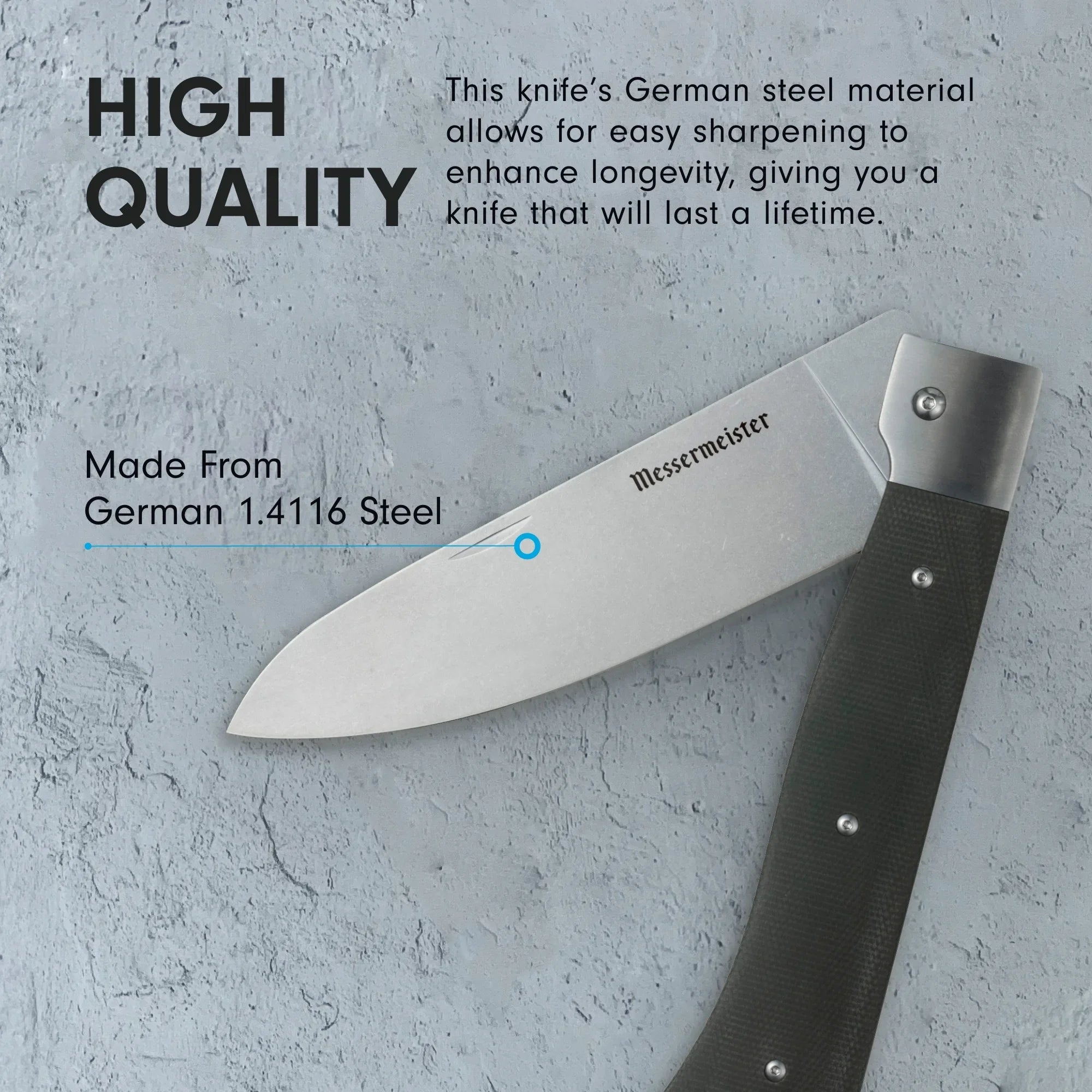 Messermeister Adventure Chef Folding 6” Chef’s Knife, Linen