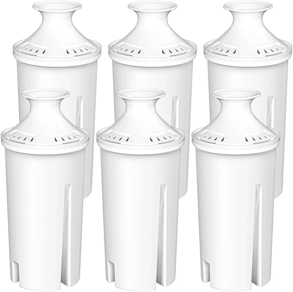 6-Pack Standard Water Filter Replacements for Brita® Water Pitchers and Dispensers,  Certified to Reduce Chlorine and Bad Taste,  free