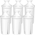 6-Pack Standard Water Filter Replacements for Brita® Water Pitchers and Dispensers,  Certified to Reduce Chlorine and Bad Taste,  free