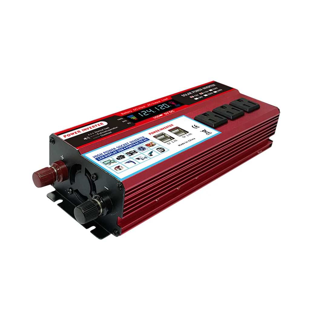 Nebublu Solar  Inverter, High Efficiency Sine Inverter for Car ,  Converter with  Display,  12V to  850-950W, Energy Saving