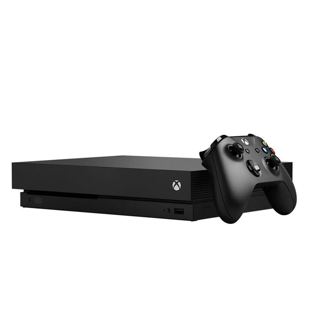 Pre-Owned Microsoft Xbox One X 1TB with 2 Controller, 4K Ultra  Black with   Cleaning Kit  Bundle (Refurbished: Like New)