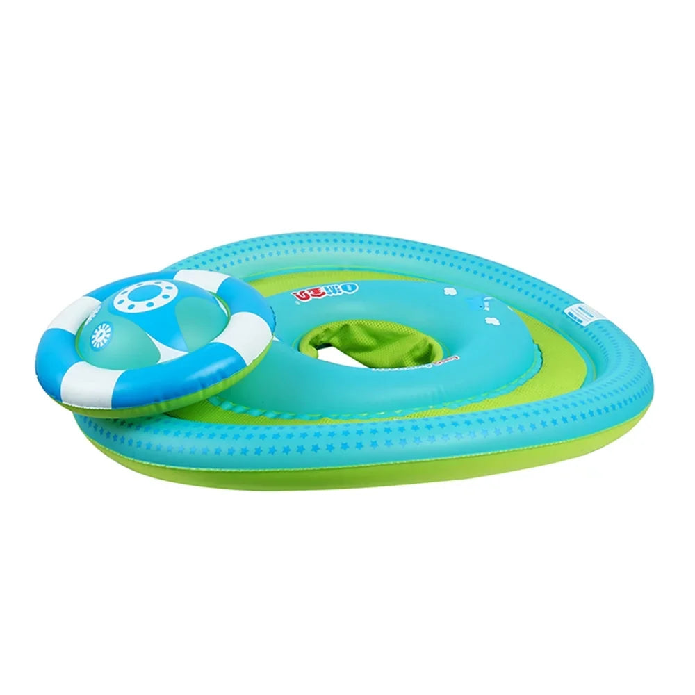 Pool Float with Bottom Seat Detachable Upper Float Inflatable Swim Float Swimming Float Ring Toddler Pool Float for 6-48 Months Boys Girls