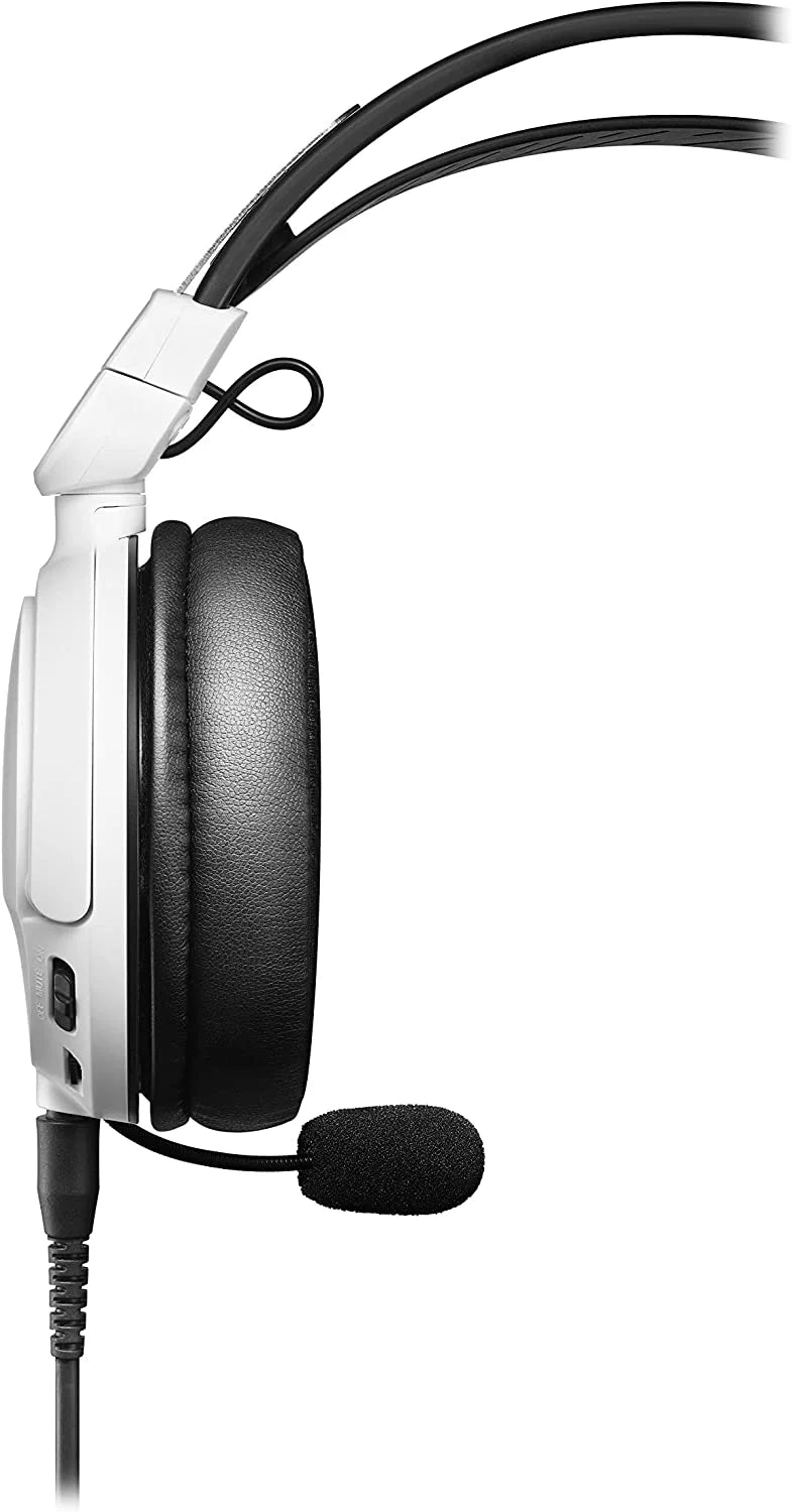 Audio Technica -GL3WH Closed-Back Wired Gaming Headset - White/Black with an Additional 2 Year Coverage by Epic Protect (2022)