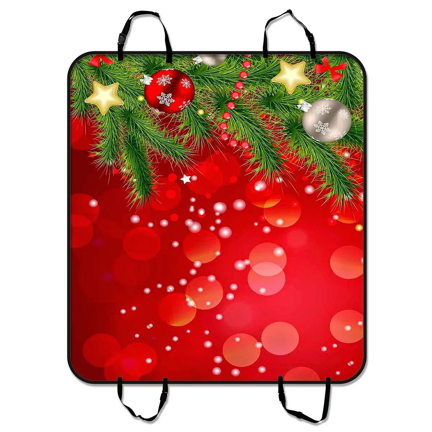 Merry Christmas pattern Pet Car Seat Cover Dog Car Seat Mat Hammock Cargo Mat Trunk Mat For Cars Trucks and  54x60 inches