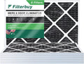 Filterbuy 12x24x1  8 Odor Eliminator Pleated   Furnace Air Filters with Activated Carbon (6-Pack)