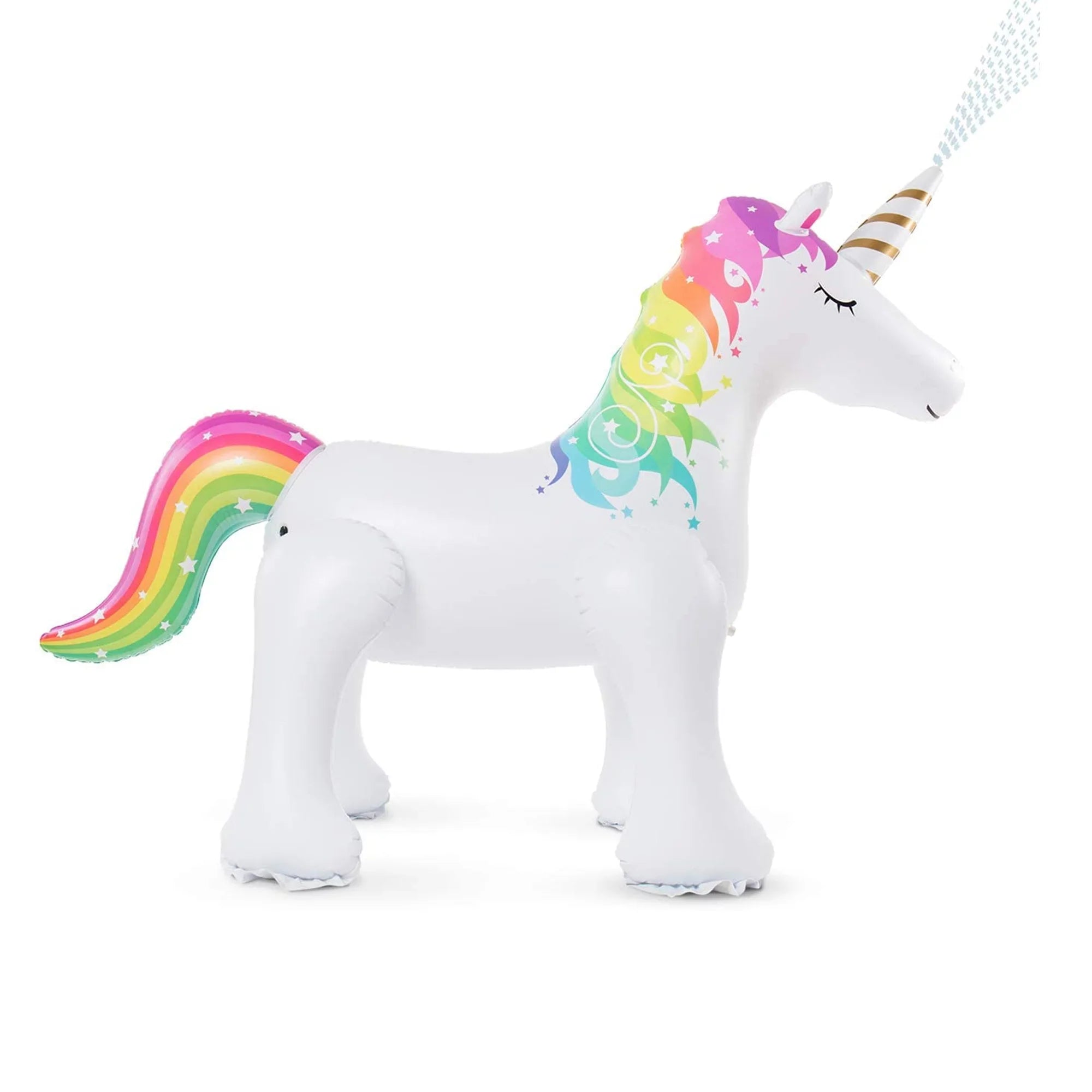 Irene Inflatable Unicorn Yard Sprinkler, Unicorn Lawn Sprinkler for Kids (63 Inch Tall)
